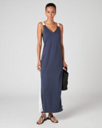 JIGSAW SATIN MIX JERSEY MAXI DRESS / effortless elegance