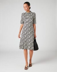 JIGSAW SKETCH GEO JERSEY SHIRT DRESS / chic retro dresses