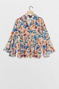 Rdalamal Fontaine Peplum Blouse / flared sleeve blouses