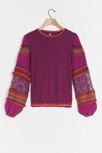 Bl-nk Emeryl Lace Jumper Purple Motif