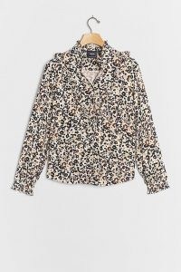 Maeve Katia Ruffled Top / ruffled animal print tops