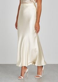 BEC & BRIDGE Mireille ivory satin skirt ~ slinky skirts