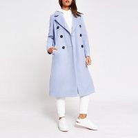 RIVER ISLAND Blue double breasted coat ~ baby blue coats ~ autumn outerwear