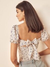 REFORMATION Casterly Top Gracie / floral back tie tops