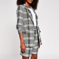 RIVER ISLAND Check print oversized blazer ~ checked blazers ~ jackets