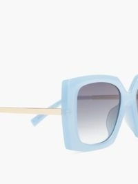 LE SPECS Discomania blue oversized square acetate sunglasses – glamorous 70s style eyewear ~ seventies look glamour