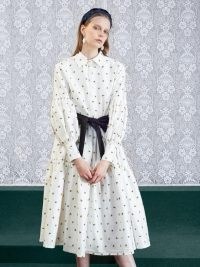 sister jane DREAM New Chapters Midi Shirt Dress / voluminous floral dresses / vintage style fashion with volume