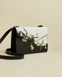 TED BAKER FARZANE Elderflower cross body bag in black / floral crossbody bags