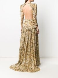 Etro floral-print open back gown
