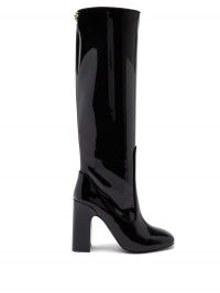 FABRIZIO VITI Farrah knee-high patent-leather boots in black / high shine winter footwear