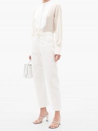 STELLA MCCARTNEY Leann round-bib cotton-poplin shirt