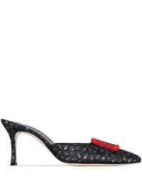 Manolo Blahnik Maysalebi floral print mules / point toe mule