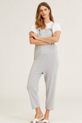 NAKEDCASHMERE THE OVERALL DOVE GREY | cashmere dungarees | knitted overalls | knitwear | loungewear