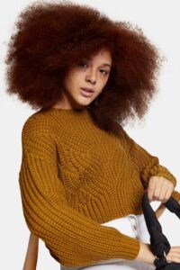 TOPSHOP Olive Butterfly Crop Knitted Jumper ~ green chunky jumpers ~ crop hem sweater ~ knitwear ~ autumn colours