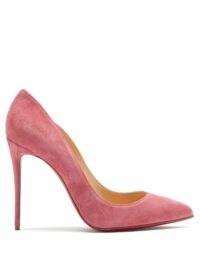 CHRISTIAN LOUBOUTIN Pigalle Follies 100 pink suede pumps ~ high stiletto heels ~ luxe court shoes ~ signature red sole courts