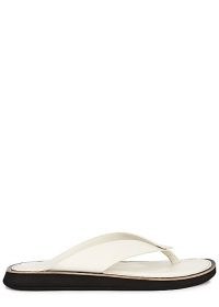 RAG & BONE Parker white leather sandals / toe post flats