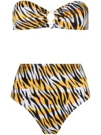 Reina Olga Hutton tiger print bikini in – high waisted bandeau bikinis