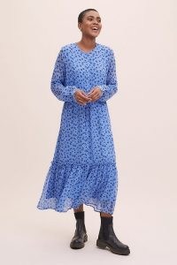 Lolly’s Laundry Anastacia Dress Blue Motif / floral tiered hem dresses