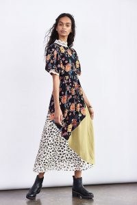 Verb by Pallavi Singhee Soniya Embroidered Maxi Dress / mixed print dresses / animal and floral prints