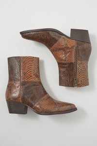 Hudson London Fogg Boots / brown snake effect leather boots