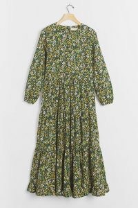 Porridge Nefyn Maxi Dress in Green Motif – floral dresses