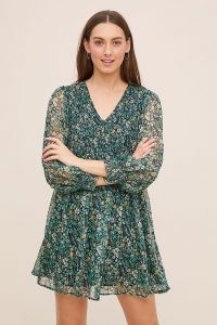 Ranna Gill Tia Smocked Mini Dress ~ floral dresses