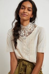 TINY Celine Lace Top / high neck tops / victorian style neckline