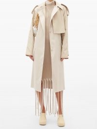 BOTTEGA VENETA Belted cotton-gabardine trench coat | beige raincoats | autumn coats