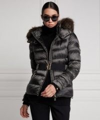 HOLLAND COOPER Aspen Faux Fur Trim Jacket ~ chic hooded winter jackets