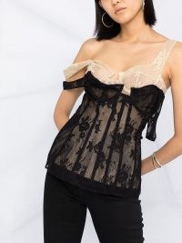 Natasha Zinko lace corset top / lingerie inspired fashion / floral tops