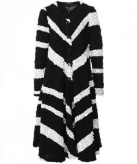 RALSTON Celia Textured Stripe Coat ~ striped statement coats