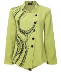 RALSTON Totta Wool Asymmetric Swirl Jacket ~ green jackets