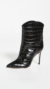 Schutz Kerolym Booties / black croc effect leather boots