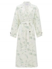 MICHELLE WAUGH The Jany double-breasted fern-print trench coat | elegant printed coats