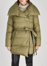 BACON Puffa 75 Superwalt olive quilted shell jacket ~ green puffer jackets ~ stylish padded winter coats