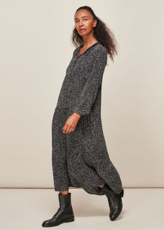 WHISTLES FRECKLE PRINT ENORA DRESS ~ relaxed fit dresses ~ effortless style clothing