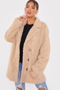 JAC JOSSA CREAM FAUX FUR COCOON COAT ~ neutral winter coats