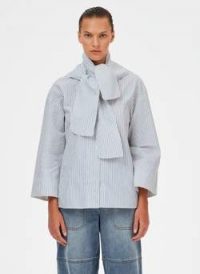 Tibi Jacob Stripe Flap Shirt ~ contemporary striped shirts