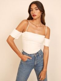 REFORMATION Libertine Top ~ spaghetti strap tops ~ cold shoulder