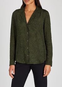 RAILS Rebel green printed shirt ~ speckle print shirts