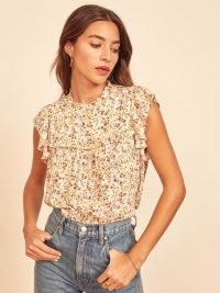 REFORMATION Rosemary Top ~ sleeveless floral tops