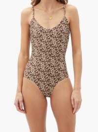 MATTEAU The Scoop floral-print swimsuit / brown swimsuits