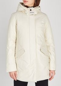 WOOLRICH Arctic off-white padded twill parka ~ casual winter coats