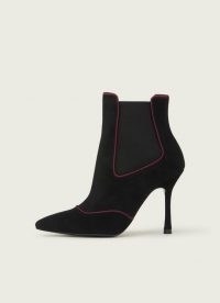 L.K. BENNETT ADELAIDE MULTI SUEDE ANKLE BOOTS ~ stiletto heel booties