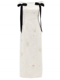 ERDEM Angelique crystal-embellished Chantilly-lace dress / elegant off the shoulder event dresses / chic occasion wear