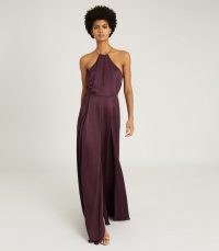 Reiss ANNE CHAIN DETAIL MAXI DRESS BERRY ~ evening glamour ~ long glamorous occasion dresses