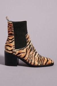 Silent D Nirvani Knit Chelsea Boots / animal stripes