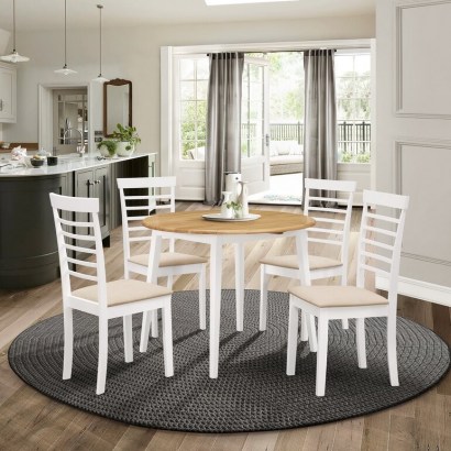 Mcneill Extendable Dining Set with 4 Chairs by Brambly Cottage – for that cosy cottage look