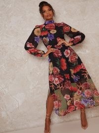 Chi Chi Bevin Dress ~ high neck floral dresses