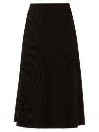 ALTUZARRA Ireene rib-knitted jersey midi skirt ~ classic ribbed A-line skirts